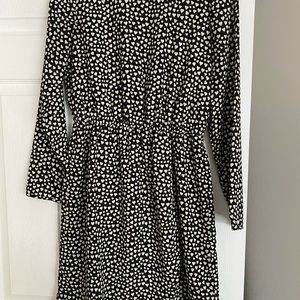 J. Crew Mercantile Tulip Hem Heart Print Dress, worn once, Size 0